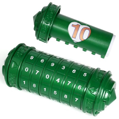 Cryptex Da Vinci Code Numeric, Money Puzzle Box for Cash Gift with Secret Hidden Compartments Birthday Xmas for Men & Women Escape Room Brain Teaser Puzzle Toy Presents - color: Green