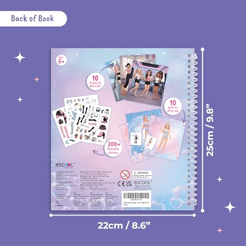 Kpop Star and I Love Fashion Designer Kit Reusable Sticker Book - color: Dress Up - K Pop Star