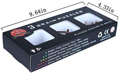 Brain Teaser Puzzle for Adults Puzzles Metal Hole Lock Adult Educational Toy Jigsaw IQ Puzzle (Ferrous) - color: Ferrous
