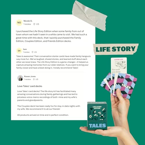 TALES 150 Conversation Cards, Life Story Edition, Preserve Family Memories - color: Life Story Edition