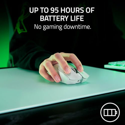 Razer Viper V3 Pro Wireless Esports Gaming Mouse: Symmetrical - 55g Lightweight - 8K Polling - 35K DPI Optical Sensor - Gen3 Optical Switches - 8 Programmable Buttons - 95 Hr Battery - White - color: White, style: 8000 Hz Polling