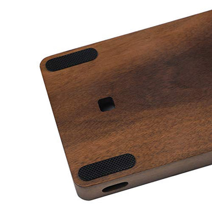 NPKC GH60 Solid Wooden Case Wrist Rest for 60% Mini Mechanical Gaming Keyboard Compatible Poker2 Pok3r Faceu 60 (Walnut) - color: Walnut