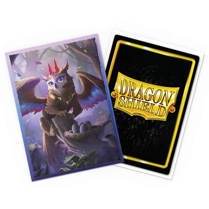 Dragon Shield | Brushed Art Sleeves | The Dragowlis | 100 CT - Smooth & Tough Premium TCG Sleeves | Compatible with Pokemon, Flesh & Blood, One Piece & Magic the Gathering - color: Spirit Animals: the Dragowlis