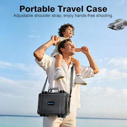 Lekufee Waterproof Hard Carrying Case for DJI Neo 2, Fly More Combo, DJI RC 2/RC N3, Battery(5 pcs), Charging Hub, and other Accessories(Case Only)