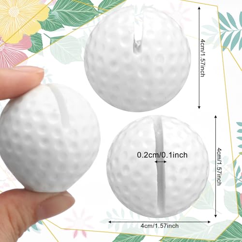 Leinuosen 24 Pcs Resin Golf Base Centerpieces Place Card Holder Golf Ball Shaped Table Number Holder Name Place Photo Stand for Office Menu Events Wedding Party - style: Golf Ball