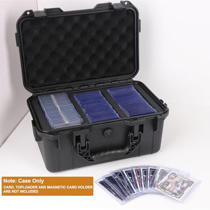 Toploader Storage Box for 3"x4" 35pt Rigid Card | Hard Shell Trading Card Case with 3 Dividers Hold 270 Toploaders, Slab Case, Magnetic Card Holder for MTG, TCG