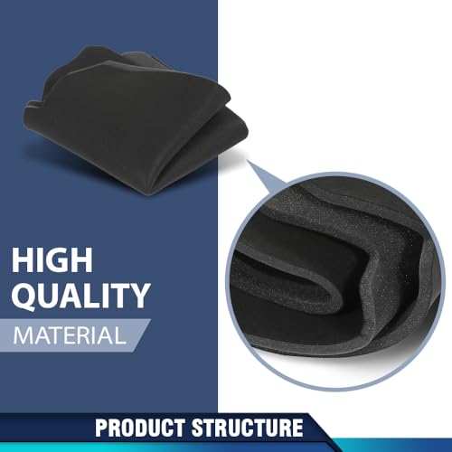 PIT66 Hood Insulation Pad Compatible with Benz W124 E Class 1990-1995 / 300CE 300E 300TE 1990-1993 / 400E 500E 1992-1993 / E320 E420 1994-1995 / E500 1994 1246820726 Black - style: 1990-1995 Benz W124 E Class