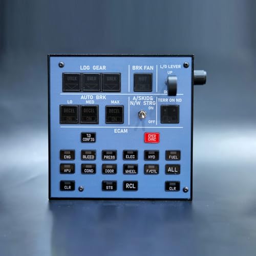 Goekhyrani Flight Simulator Control Panel, A103 A32X/A31X/A350/XECAM HOME COCKPIT Landing Gear Indicator Integrated Panel for MSFS 2020/2024 - Compatible with Fenix, FBW ini