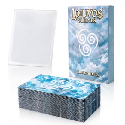 MTG Card Sleeves, Air Style with Extra 100 Perfect Fit Inner Sleeves | Textured Matte Back, Double Protection, Standard Size - style: Air