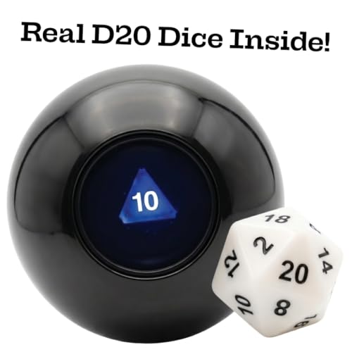 Mystic D20 Dice Ball - 20 Sided Dice Fortune Ball for DND, RPG & TTRPG Fans