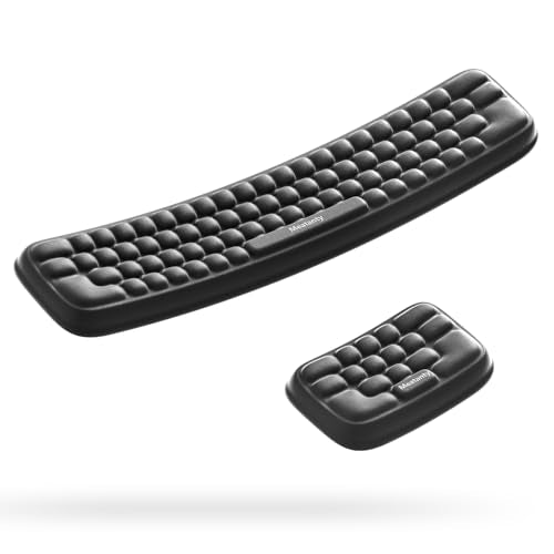 Meatanty Keyboard and Mouse Wrist Rest Set, Ergonomic Computer Wrist Pad, Memory Foam Wrist Support for Desk, Hand Typing Palm Mouse Rest Office Gaming Accessories, Carpal Tunnel Pain Relief Cushion - color: Black, style: Keyboard Rest with Mouse Rest