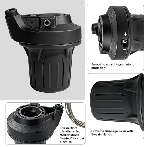 6 Speed Bike Shifter, SL-RV100-6 Speed Shifter Lever Bicycle Twist Grip Thumb Gear Shifter for MTB Folding Mountain Bike - size: RV100-6R