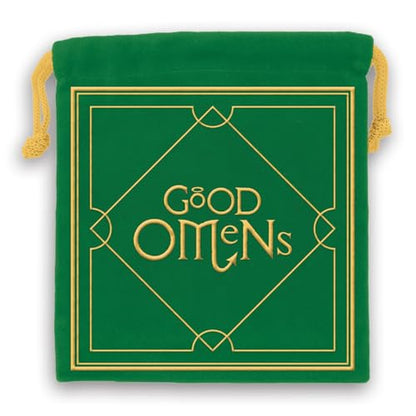 Renegade Game Studios Good Omens Card Game - 2-4 Player Board Game | Cooperative dice game based on the Terry Pratchett & Neil Gaiman novel. Includes Agnes Nutter Velvet Drawstring Bag - style: Base