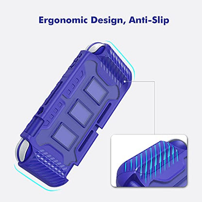 Protective Case for Switch Lite 2019, with Thumb Grip Caps | Only Fits Switch Lite 2019 (5.5"), Not for Switch 2 (2025 Release, 7.9"), No Screen Srotector Included, Blue - color: Blue