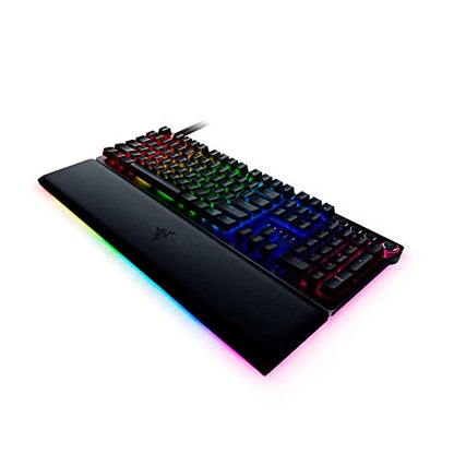 Razer Huntsman V2 Optical Gaming Keyboard: Linear Optical Switches - 8000Hz Polling Rate - Doubleshot PBT Keycaps - Dedicated Media Keys & Dial - Ergonomic Wrist Rest - Snap Tap - color: Classic Black, size: Huntsman V2