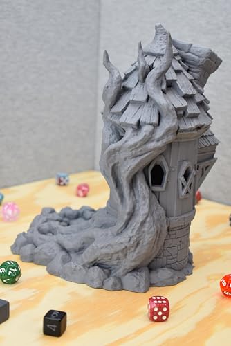 The Wizard's Tower Dice Tower - 11 Inch Tall Dice Tower, 3D Printed, Tabletop RPG, DND Accessories, Dice Tower, Dice Accessories, Role Playing Game