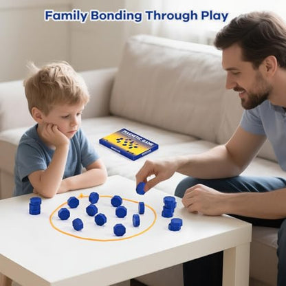 Bameca Magnetic Chess Game with Full-Size Stones, Magnet Game with String | for Family & Party & Travel & Camping, Puzzle Strategy Games, 2 Player Games for Kids & Adults