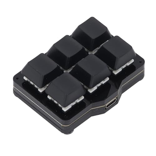 One Handed Gaming Keyboard Macro Mechanical 6 Fully Programmable Keys Silent MX Clear Switch NKRO Hotkeys Type C Wired Multifunctional USB Keypad Adaptive Equipment for Win