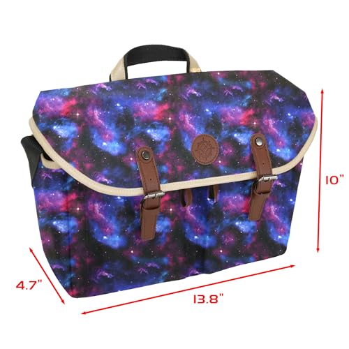 ENHANCE Designer Edition DnD Bag - RPG Player's Dungeons and Dragons Messenger Bag Fits Player's Handbook, Binders, Dice - color: Galaxy