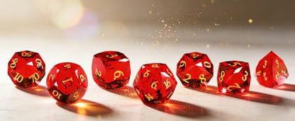 Crystal Amethyst Polyhedral Dice Set for DND (7-Piece) - Hand-Polished Gemstone Gaming Dice for Dungeons and Dragons & Tabletop RPGs, with Gift Case - color: Sj-004