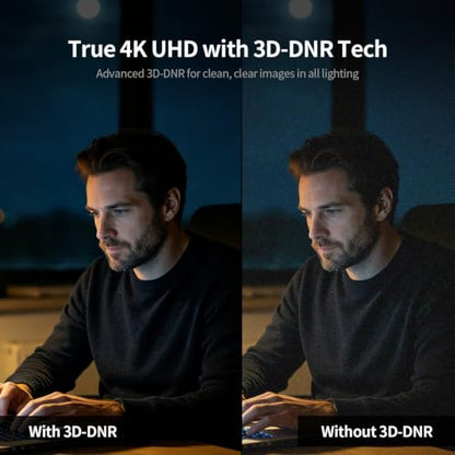 TOALLIN 4K Webcam for PC, Windows Hello Compatible, Facial Recognition, Autofocus, Built-in Mic & Privacy Cover, USB Camera for PC Laptop, Streaming, Conferencing & Video Calls