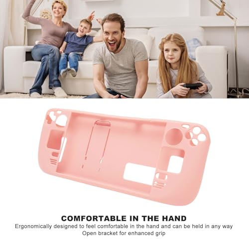 Julihai Game Console Kickstand Case, Ergonomic Shockproof Protective Cover Lite and Handheld Gaming Devices with Built-in Stand, Hands-Free Design (Pink)