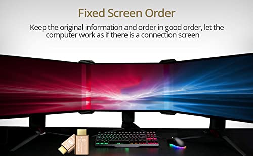 Pass-Through EDID Emulator for use with Video splitters, Switches and Extenders (fit-Headless) HDMI compatible-1280X720@59Hz