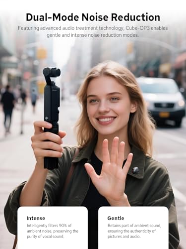 GODOX Cube-OP3 Wireless Lavalier Microphone System | 48kHz 24비트 고해상도, 소음 감소, 18W 고속 충전, DJI Osmo 포켓 1.114m 범위, USB-C TX 및 RX 카메라 폰 PC용