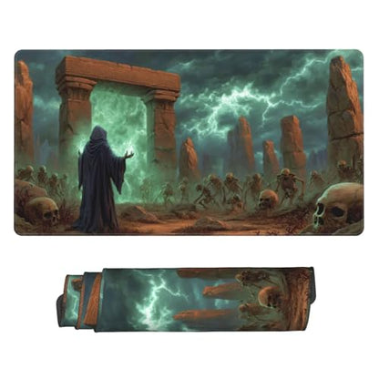 MTG Playmat Fighting TCG Mat Board Game Card Game Trading Card Game Play Mat Desk Pad Original Hand Painting Stitched Edges Smooth Surface Rubber Base 23.5x13.7in