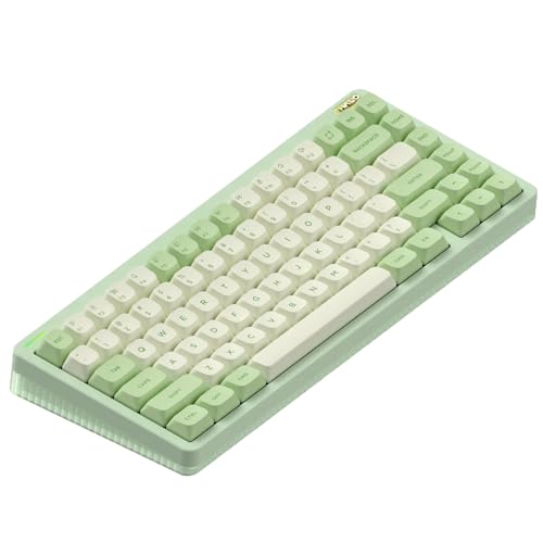 nuphy Halo75 V2 Mechancial Gaming Kyeboard,75% Wireless Hot Swappable Bluetooth Keyboard,83 Kyes RGB Backlit Keyboard,Support Bluetooth/2.4GHz/USB-C (Green, Raspberry (46gf)) - color: Green, size: Raspberry (46gf)