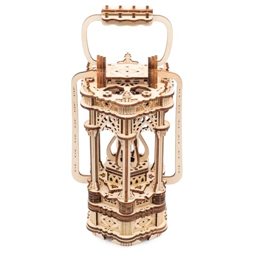 Wooden Luminous Lantern 3D DIY Puzzle | Christmas Gift, For Adults, Building Model Kit - style: Luminous Lantern