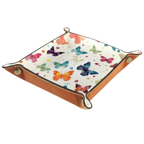 Butterflies Pattern Dice Tray Dice Rolling Tray Folding Dice Holder for Dice Games, Like RPG, DND and Other Table Games - color: Multi 15