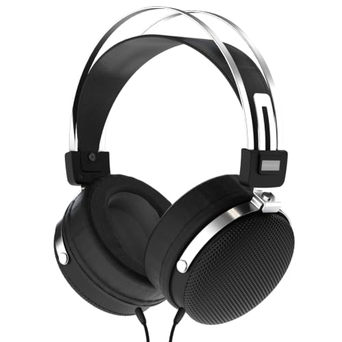 FAAEAL Wired Studio Headphones,Over Ear Boom mic Gaming Headset,HiFi Open-Back Stereo Headphones,Dual 3.5mm 50mm Dynamic Driver Monitoring Headset for Recording Mixing DJ Podcast Audiophile - style: Wired Dual 3.5mm
