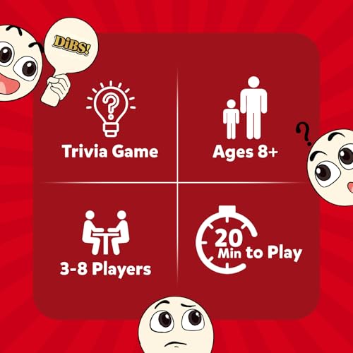 Skillmatics Card Game - DIBS, Fast-Paced Trivia Game, Fun & Educational Game for Family, Friends, and Parties, Quick Thinking, 10 Categories, Gifts for Kids, Teens, and Adults Ages 8, 9, 10 & Up