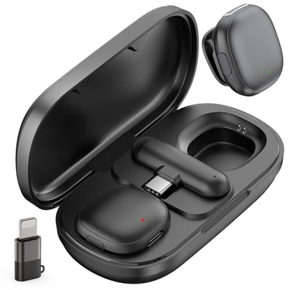 NPTCL Mini Wireless Lavalier Microphone USB C for iPhone 17/16/15, Android | Ai Noise Cancelling Clip on Lapel Mic, 35 Hour Charging Case, 328Ft Transimission for Video Recording Vlog Tiktok YouTube - style: Ai Noise Canceling-for All iPhone and Android