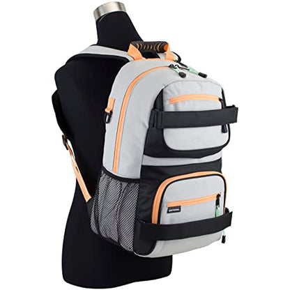 Eastsport Travel Skateboard Backpack Double Strap Laptop Bag Multi-Sport Design for Men and Women, Light Khaki - color: Light Khaki
