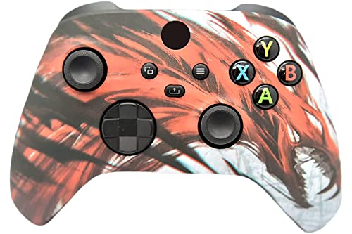 Hand Airbrushed Fade Custom Controller Compatible with Xbox Series X/S & Xbox One (Series X/S Red Dragon) - color: Series X/S Red Dragon