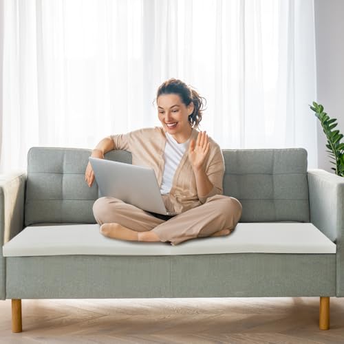 Frienda 2 Pack 1" x 18" x 18" Upholstery High Density Foam Cushion Replacement Square Cut to Size Foam Couch for Chair Couches Padding Shipping Packing DIY Cosplay Projects - color: White, size: 1" X 18" X 18", style: Square