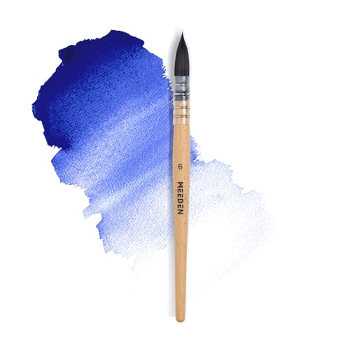 MEEDEN Watercolor Brushes Professional - Synthetic Squirrel Hair Artist Paint Brushes Set with Beech Wood Handle Great for Artists Hobbyists Size 6 - size: Size 6 - 1 Count