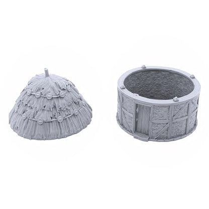 Small Round House by Printable Scenery, 3D Printed Tabletop RPG Scenery and Wargame Terrain 28mm Miniatures