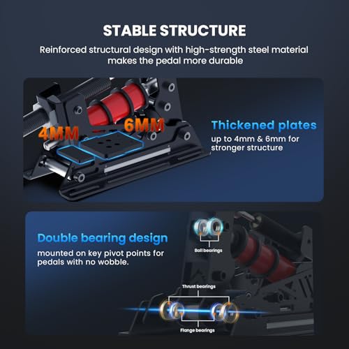 SIMSONN PRO X Ultra Sim Racing Pedals PC Racing Simulator Load Cell HE Hydraulic Pedals Support Haptic Reactor (PRO X Ultra P2-H2) - color: PRO X Ultra P2-H2