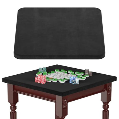 Homakover 34x34 Inch Square Elastic Tablecloth for Card Tables - Waterproof, Noise-Reducing Table Top Cover,Scratch Resistant and Soft Table Cloth for Dining, Card Games & Mahjong