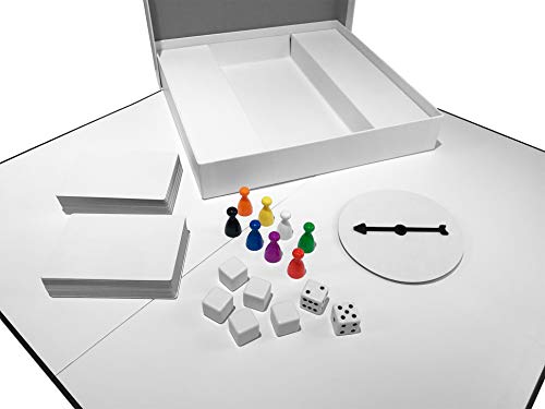 Create Your Own Board Game Kit, DIY Set with Blank Board & Game Pieces | Bring your game ideas to life with everything needed to create a custom board game from scratch - style: Blank Board Game Kit