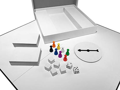 Create Your Own Board Game Kit, DIY Set with Blank Board & Game Pieces | Bring your game ideas to life with everything needed to create a custom board game from scratch - style: Blank Board Game Kit