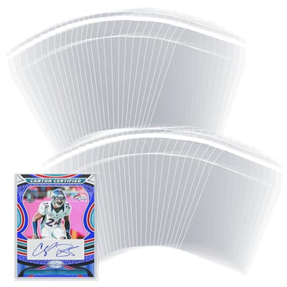 400Pcs Top Loader Sleeves Penny Sleeves for Top Loaders Resealable Team Bags for 35-75PT Rigid Toploader Card Holder Trading Card Sleeves Trading Card Protectors for Semi Rigid Card Holders(3" x 5")