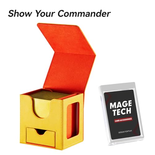 Card Deck Box for MTG Commander - Patented Design, Commander Display, Fits 100 Double-Sleeved Cards, 35pt Card Brick & Dice Tray - Rally - color: 8. Rally