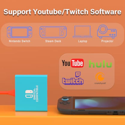 Switch 2 Docking Station for Nintendo,Switch 2 Dock Adapter Compatible Nintendo Switch2/OLED/Steam Deck Support 4K60HZ TV Dock Mode with HDMI2.0,Switch Docking Station for Nintendo Switch2/1 - size: Switch 2 4K60HZ