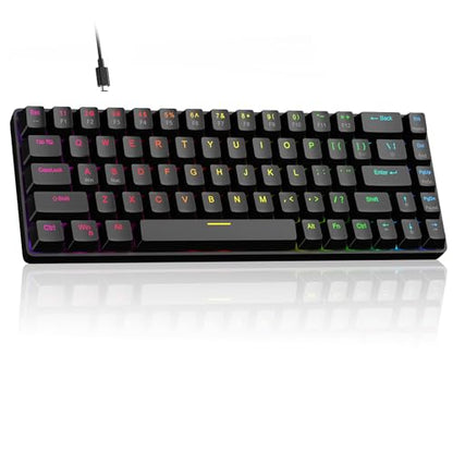MageGee 60% Rapid Trigger Gaming Keyboard, Hall Effect Magnetic Switch, Actuation Point Adjustable, Hot Swappable RGB Backlit Wired Keyboard with Arrow Keys for Win/PC/MAC, Black - color: Black