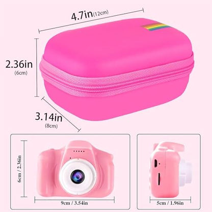 Leayjeen Kids Camera Case Compatible with Seckton/GKTZ/OZMI/PROGRACE/Dylanto/Rindol/VATENIC/Nine Cube/hyleton and More Kid Digital Camera Toys Gifts and Accessories (Case Only) | Fits CIMELR/Seckton/OZMI Kids Toy Cameras and Children Digital Camera,Shockp
