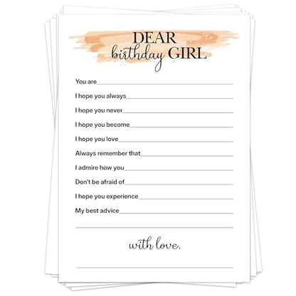 Birthday Party Games for Adults, 25 Card Interactive Group Game Set for Milestone Celebrations - A01 - color: Dear Birthday Girl
